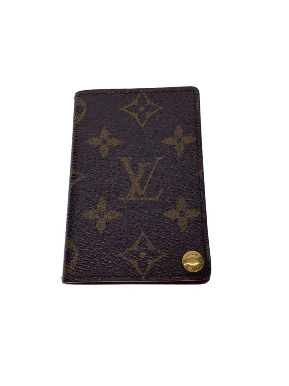 LOUIS VUITTON Porte Wallet Cartes Credit Pression Monogram Canvas Brown